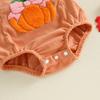 Citgeett Summer Halloween Infant Baby Girl Halloween Outfit Pumpkin Flying Sleeve Romper Bow Headband Clothes