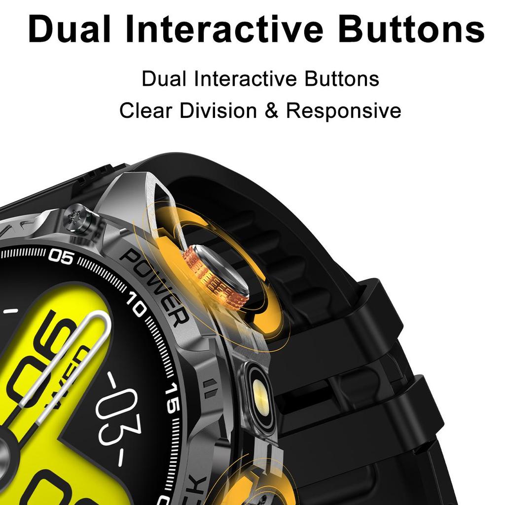 Smartwatch for outdoor sports, Bluetooth calling, compass, men's