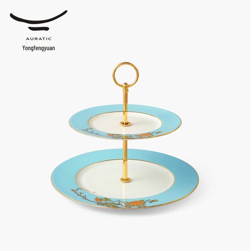 Yongfengyuan Madame Porcelain West Lake Blue Cake Set