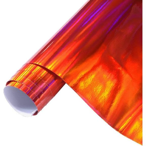 

Holographic Laser Red Adhesive Vinyl Sheets DIY Car Wrap Sticker Decal 59.84 x 7.8 59.8 x 7.8