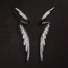 Feather Shaped Ear Cuff Earrings Adjustable Wing Design Lightweight Metal Accessories for Pierced Ears Suitable for Daily Wear and Special Occasions