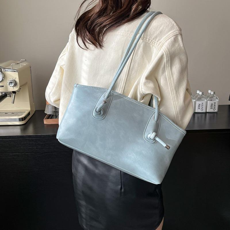 Large Capacity Underarm Bag Women's New Summer Fashion Retro Tote Bag Texture Hand Carry Commute