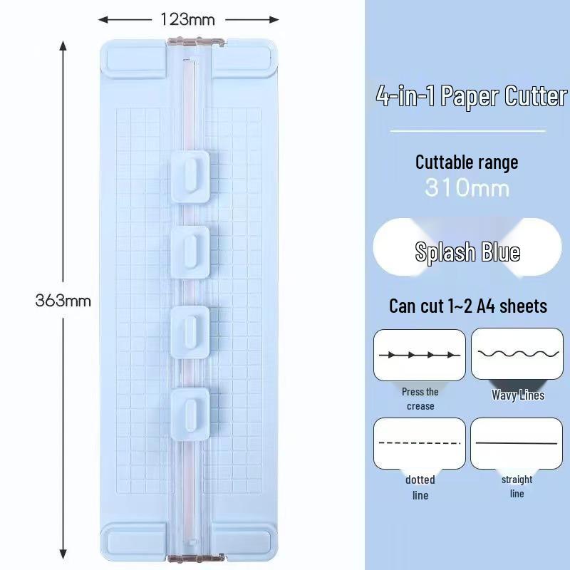 4-in-1 Multifunctional A4 Paper Cutter with Switchable Blades for Photo and Card Cutting