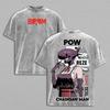 Manga Chainsaw Man Reze T-Shirt für Herren Damen Kleidung Oberteile Hip Hop Gewaschenes Oversized T-Shirt Baumwolle Kurze Ärmel Grafik-T-Shirts