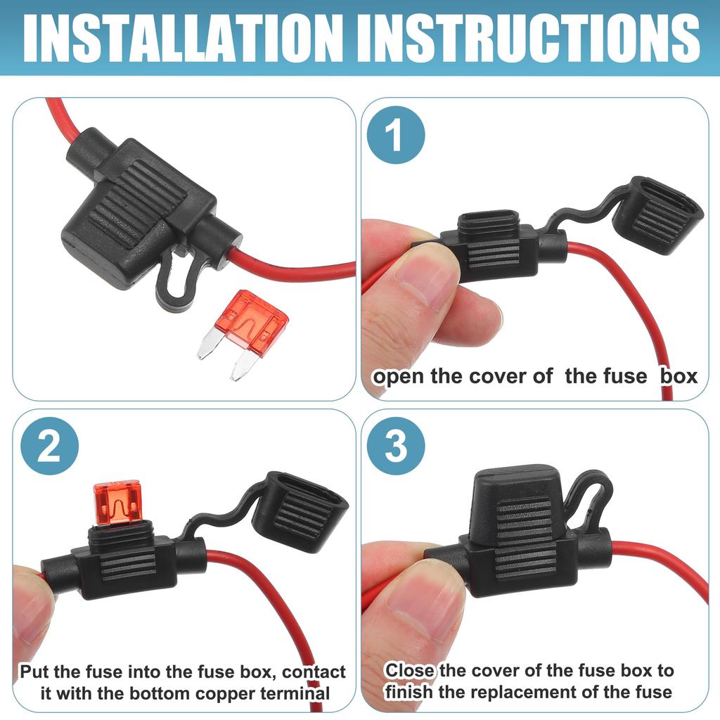 X AUTOHAUX Car Inline ATC Blade Style Inline Fuse Holder