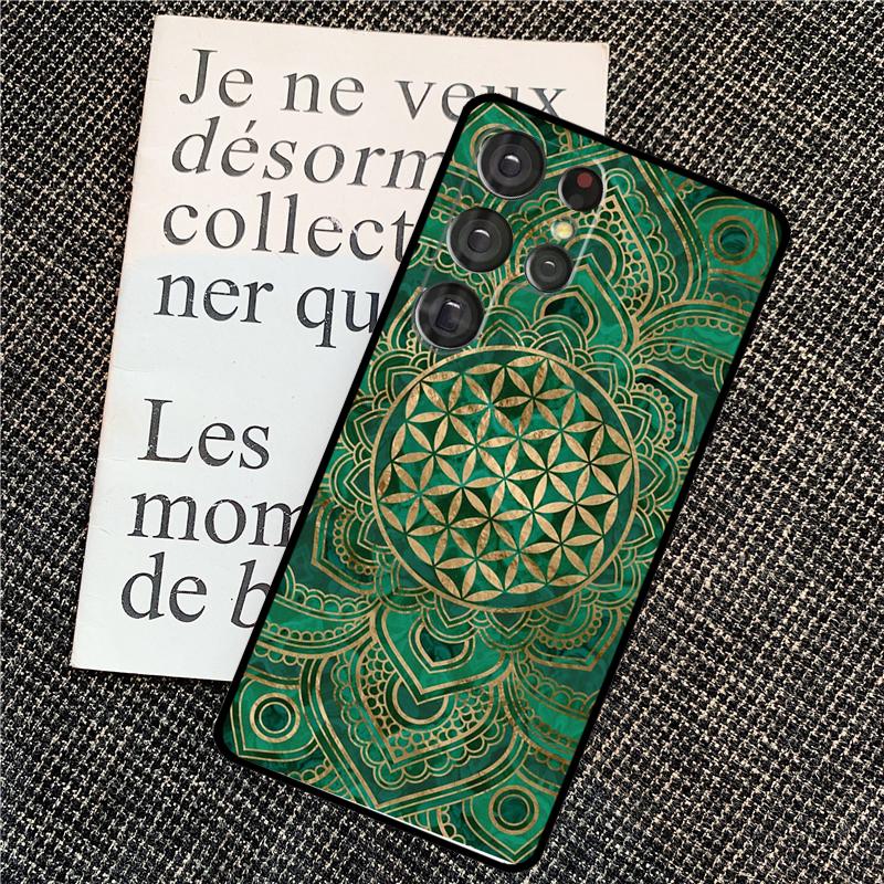 Flower Of Life In Lotus Pastel Case For Samsung Galaxy S25 S24 Ultra S20 S21 S22 S23 Ultra S9 S10 Plus S25 FE Back Cover