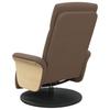 Relax Armchair with Footrest Brown Fabric