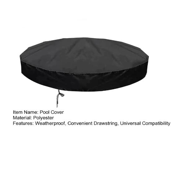 Foldable Pool Cover Round Pool with Drawstring Protection Cover Waterproof Dustproof Pool