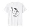 Disney Aladdin Dschinni Einfaches Schwarzes Umriss-T-Shirt