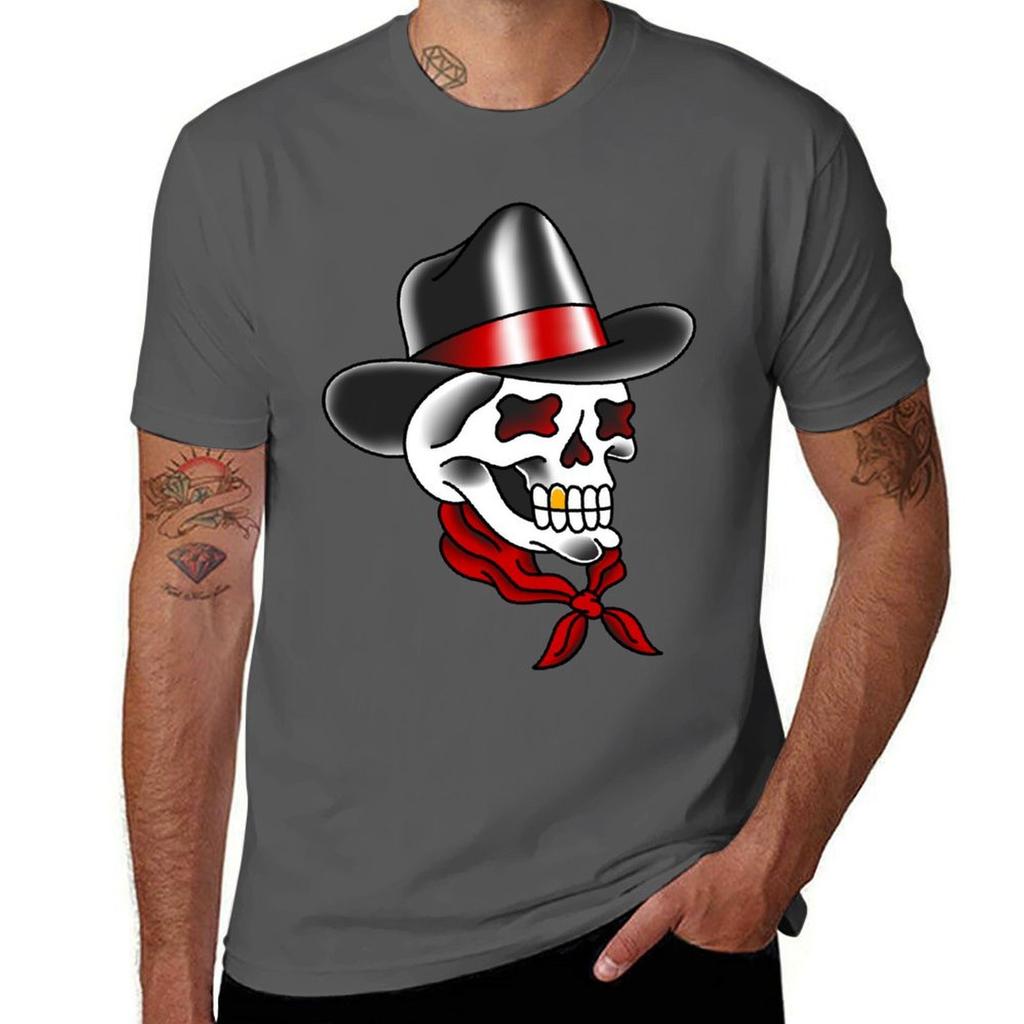 SaltyDog American Traditional Cowboy Skull TShirt Moisture Wicking Athletic TShirt