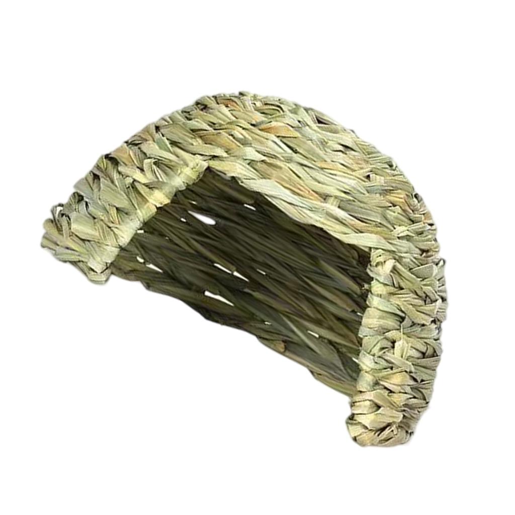 Guinea Pig Grass House Handwoven Natural Straw Cave House for Small Animal Hideout for Hamster Hedgehog Chinchillas