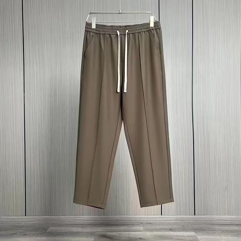 

Мужские модные узкие прямые повседневные брюки в корейском стиле, молодежные спортивные брюки весна-осень 2024 года M кофейный