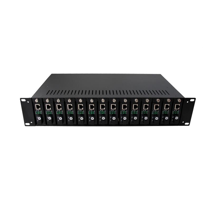 Hikvision 14-Slot Fiber Optic Transceiver Chassis CN plug (adapter included)