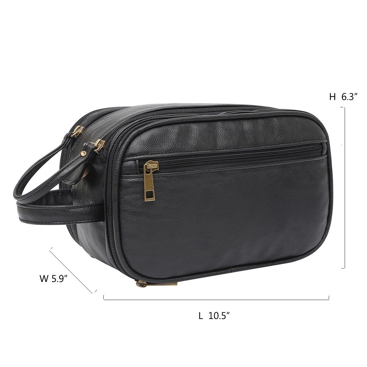 New Product Men Toiletry Bag Portable Waterproof Luxury Shaving Mens Toiletry Bag Travel with Hanging PU Leather Cosmetic Bag one size
