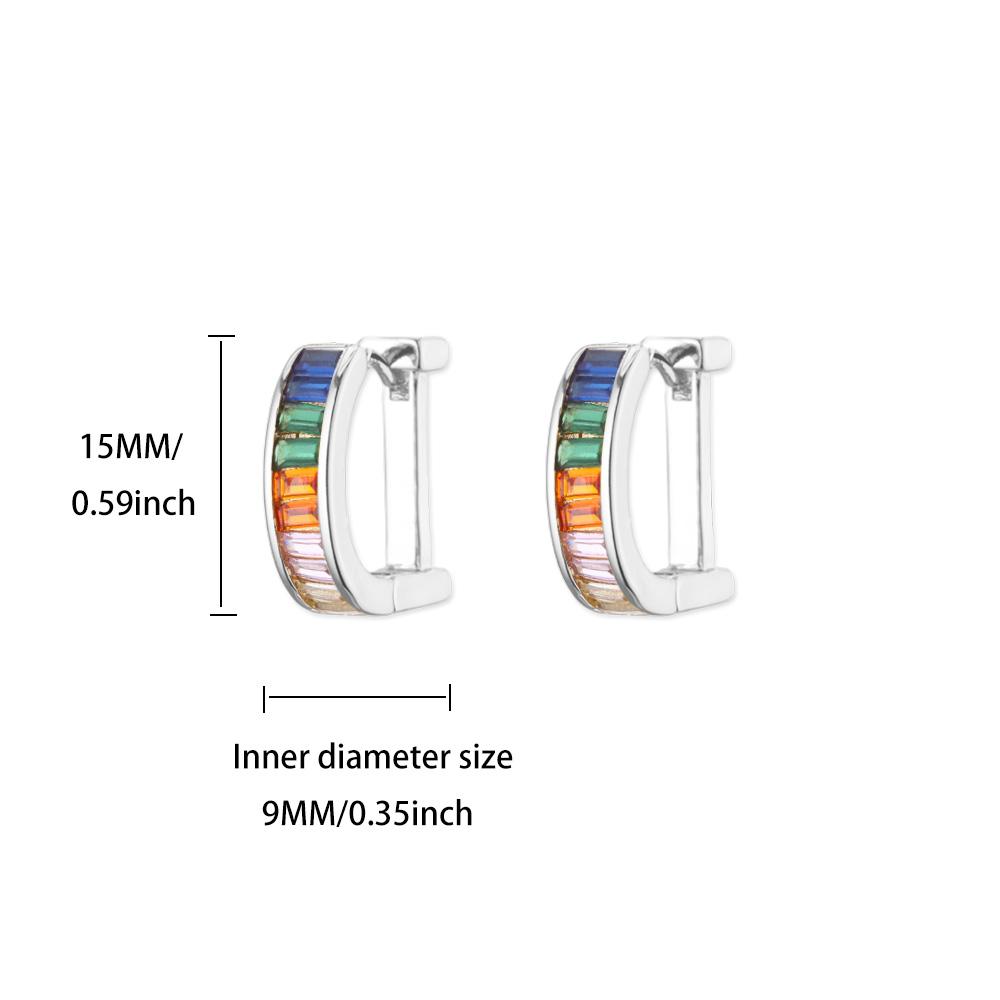 

Luxury White Zircon Hoop Earrings For Women Men Gold Color Stainless Steel Earrings Jewelry Wedding Birthday Gifts