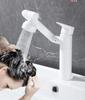 Multifunction Bathroom Faucet Gold Sink Faucet Hot Cold Water Mixer Crane Deck Mounted Universal Water Taps Black White