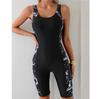 Women's Sports Monokini Swimwear Sexy Tie-dye Print Patchwork One Piece Swimsuit Beach Vacation Competitive Swimsuit
