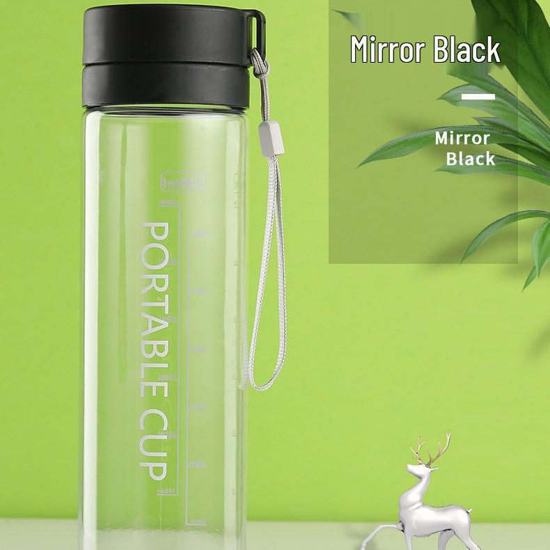 

Матовая бутылка для воды для занятий спортом на открытом воздухе с ручкой - Большая вместимость, портативная пластиковая чашка для чая и подарок 800ml