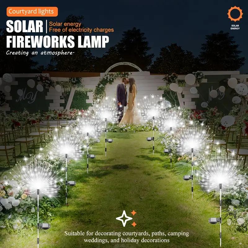 Outdoor Solar Fireworks Light 200 LEDs Solar Garden Lights Decorative Solar Lights for Garden Patio Lawn Christmas Decor Lamp