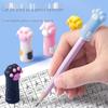Cute Cat Paw Silicone Pen Cap - Soft Rubber Cartoon Pencil Topper for Girls & Kids, Universal Fit