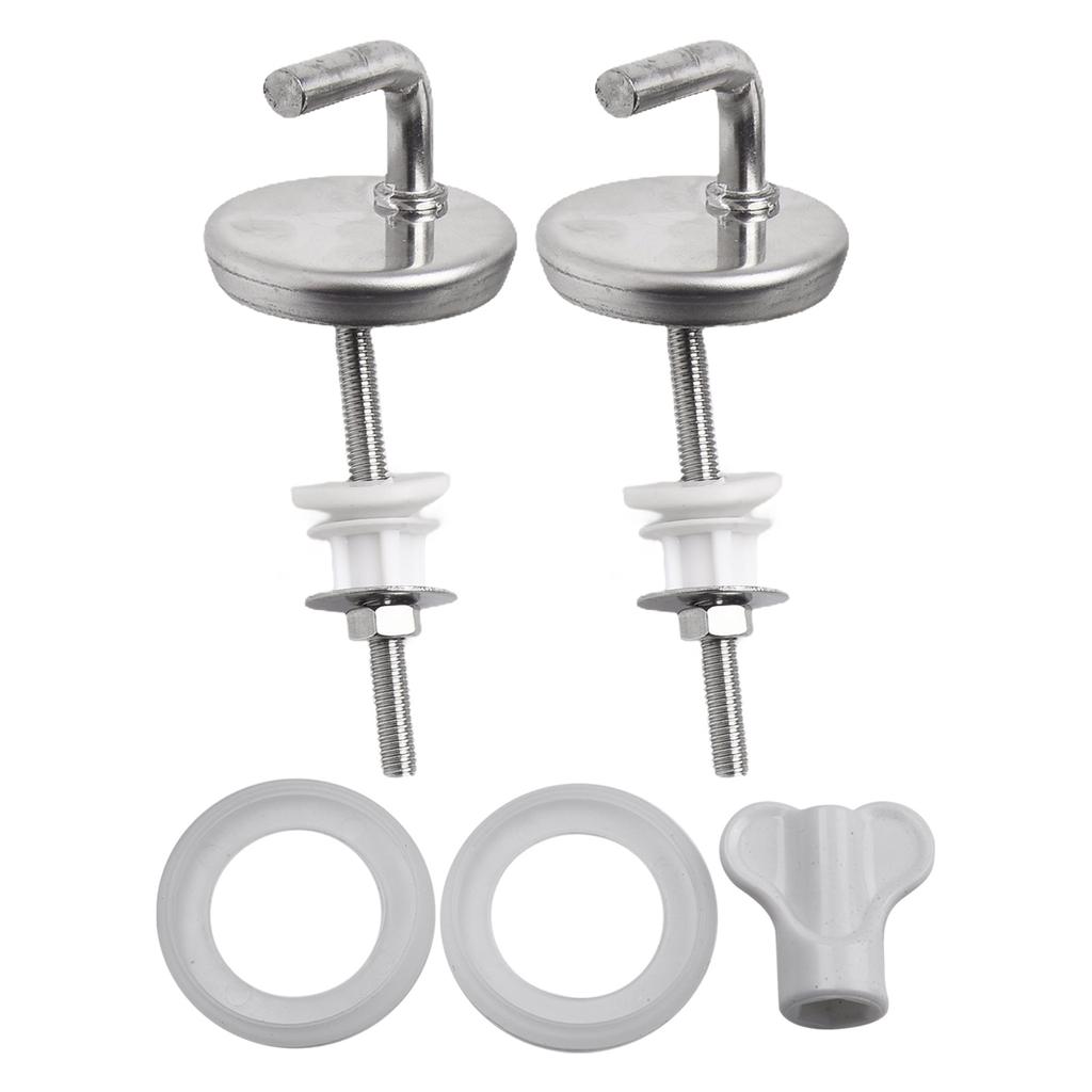 2Pcs Toilet Seat Hinge Adjustable Knob Toilet for Seat Hinger washer Stainless steel hinge for toilet lid toilet seat part