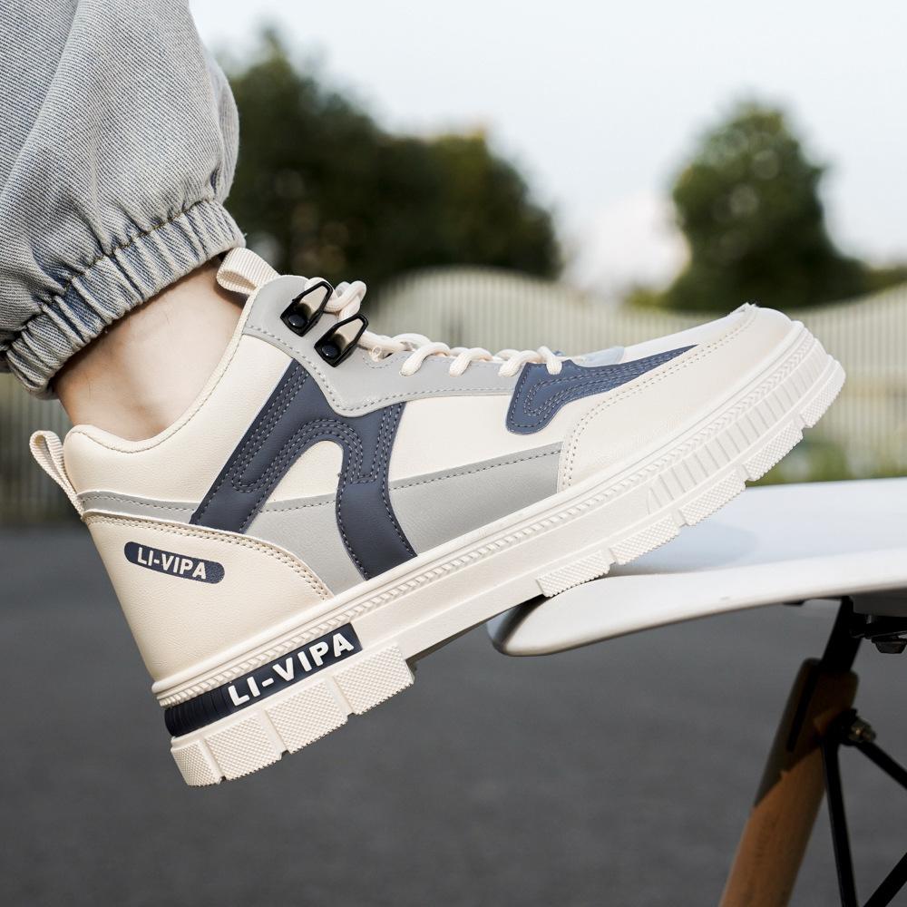 Autumn  Leather Men Boots Design Sneakers Man Breathable Casual Leather Shoes Men Ankle Boots Outdoor Fashion