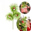 Red Glitter Balls Christmas Branch Decorations Artificial Branche Reusable Xmas Scene Decoration 17 Inch