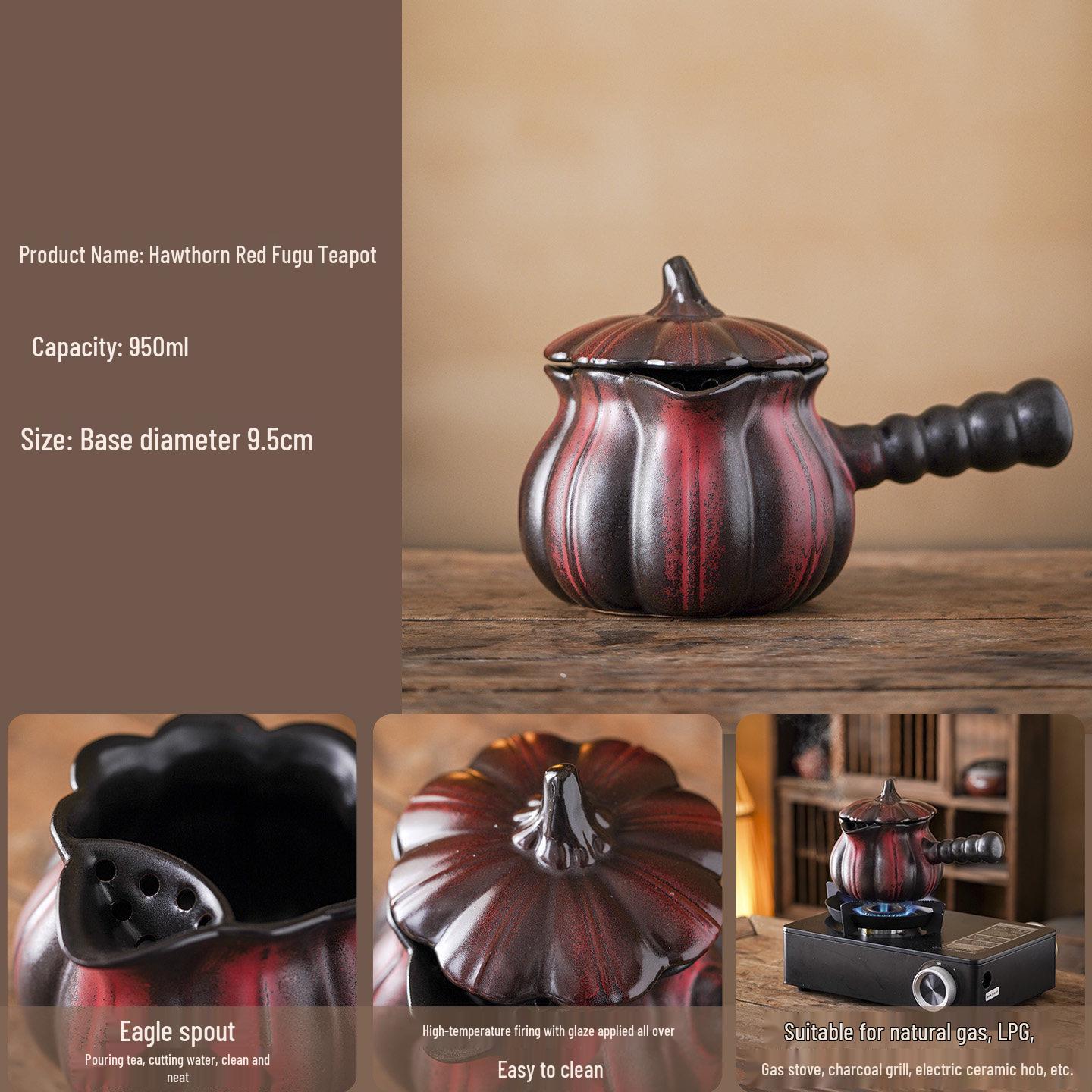 

Direct Fire Stove for Tea Kettles and Milk Tea Cans, Ceramic Pot for Baking 901mL - 1L