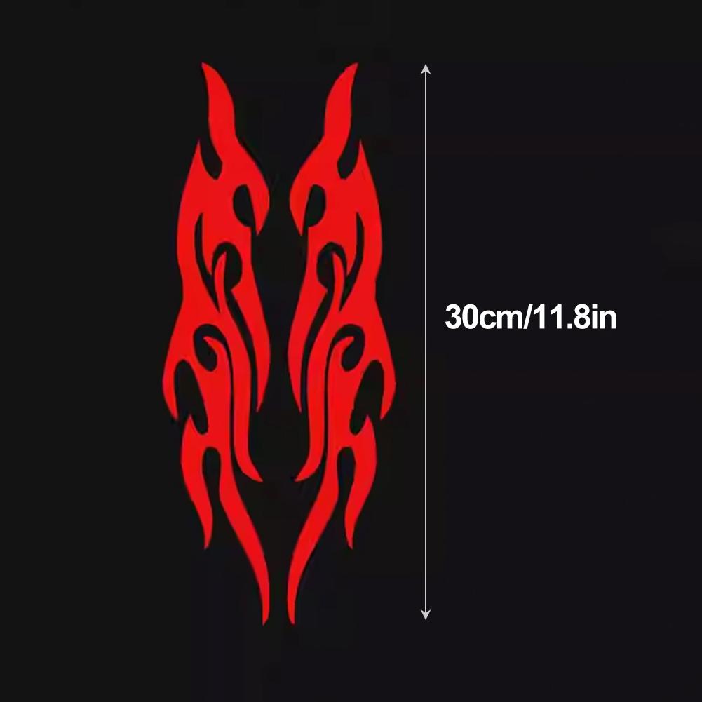 2Pcs 30/40/50cm Car Motorcycle Sticker Flames Reflective Decal Sticker Decoration Decals Vinyl Waterproof Motorcycle Accessories