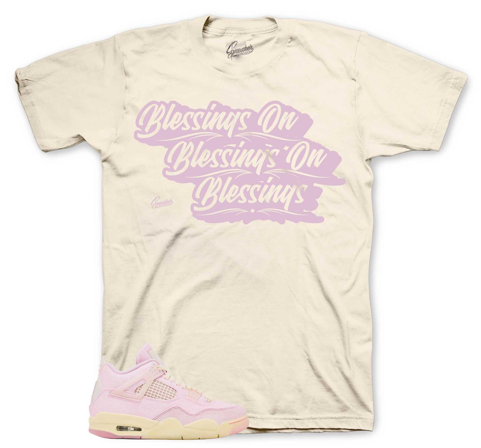 T-Shirt To Match Retro 4 Iced Carmine AJ4 - Blessings Sneaker Tees 3XL