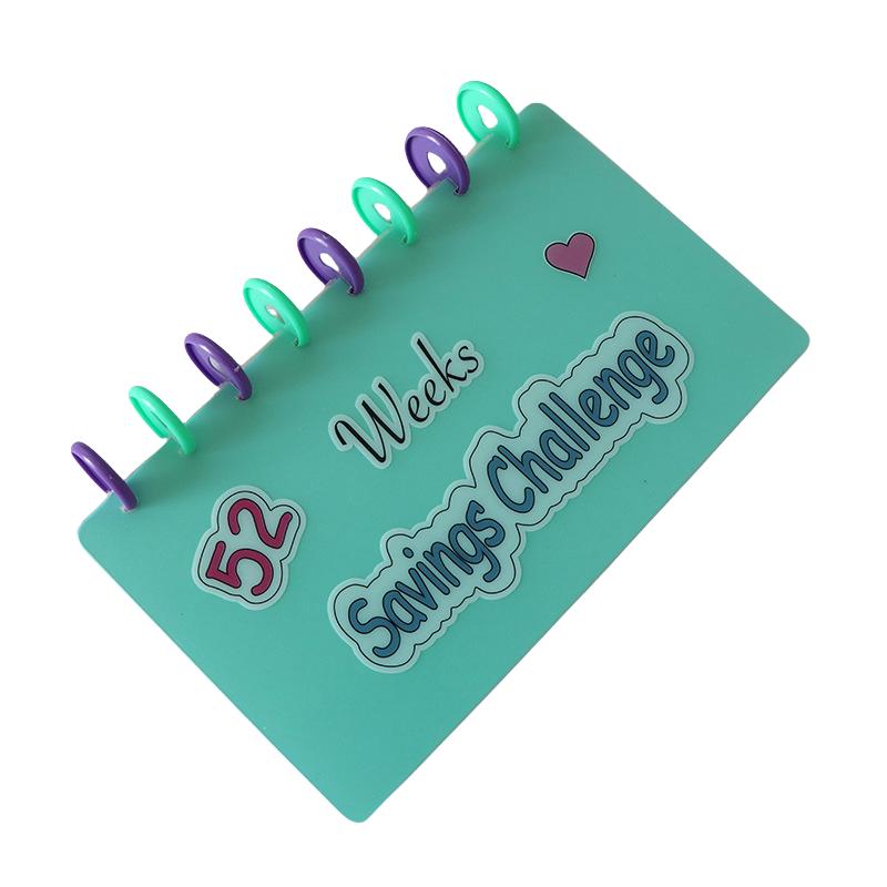 1pc 52 Week Money Saving Challenge Binder Reusable Budget Binder Storage Challenge Book High-Quality Durable Toy