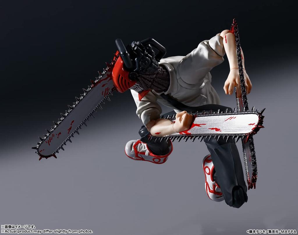 TAMASHII NATIONS Chainsaw Approximately PVC ABS Painted Action Figure S.H.Figuarts Man, 150mm, &
