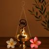 Brass Hanging Incense Burner, Triple Moon Thurible