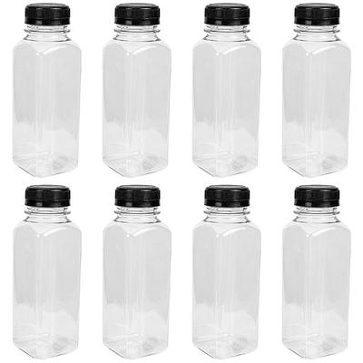 8 piezas 300ml Botellas de Plástico Transparente Vacías para Bebidas Botellas de Almacenamiento Botellas Vacías para Bebidas de Máquina de Zumo Contenedores