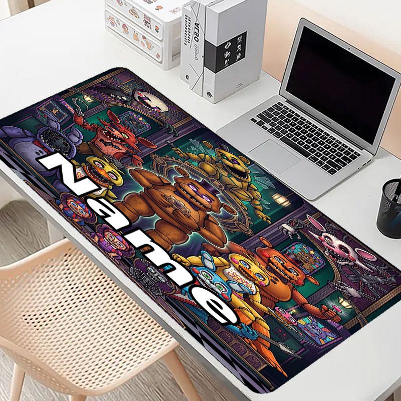 Personalizovaná podložka pod myš s motivem Five Nights at Freddy's a vlastním jménem, Podložka na stůl pro notebook PC, Dekorativní podložka na stůl pro domácnost, Podložka pod klávesnici, Dárek