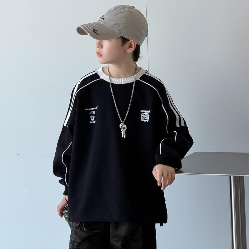 Sweatshirt à capuche tendance à manches longues pour grands garçons
