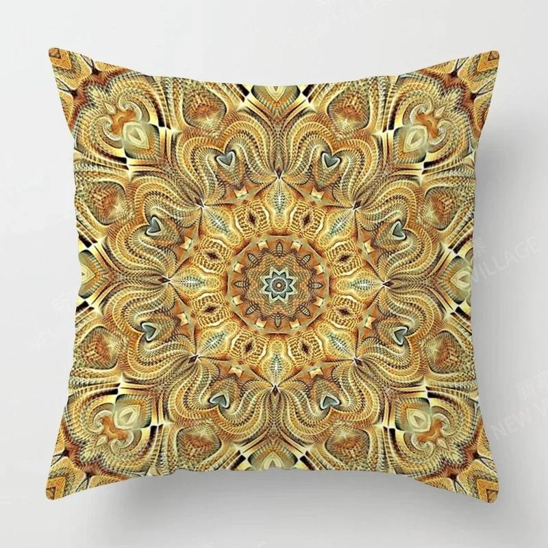 

Осенний Домашний Декор Осенний Декор Гостиной Наволочка для Декоративной Подушки Диван Бохо Наволочка Мандала 66x66cm