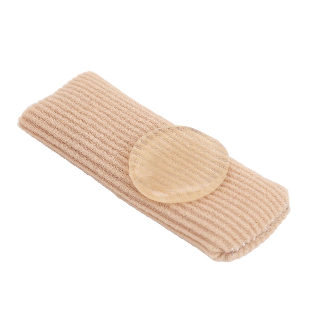 5pcs Toe Protector Reduce Soreness SEBS Closed Soft Toe Surface Fabric Sleeve Protectors Skin Color S 0.6 X 2.4in