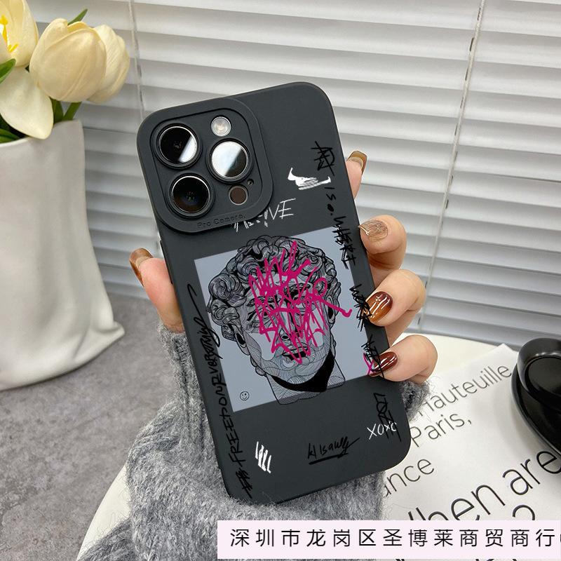 The new statue is suitable for Apple 15 mobile phone case iphone12promax case 14/13/11/XSMAX pupil eye 16