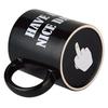300ml Funny Have a Nice Day Coffee Mug Cup With Middle Finger On the Bottom Ceramic Mug Black For Coffee Milk Tea Cups Gift