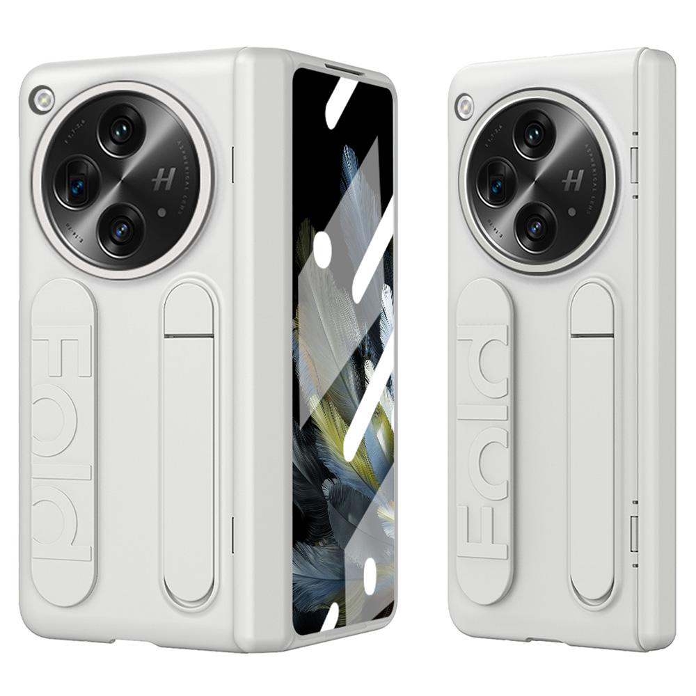 

Для OnePlus Open Чехол Подставка Ремешок ПК Чехол для телефона с Защитной пленкой из закаленного стекла B