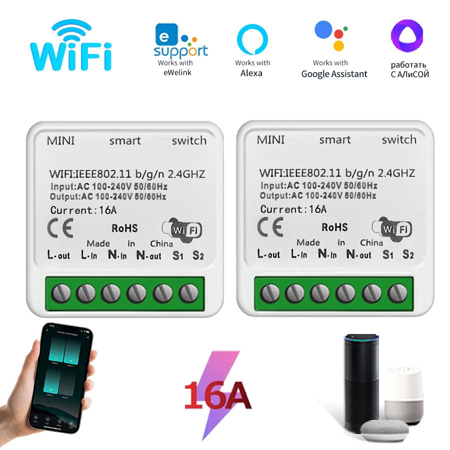 Wifi Smart Switch Module DIY Interruptor Smart Home Light Switch Breaker eWeLink APP Remote Control Work with Alexa Google Home