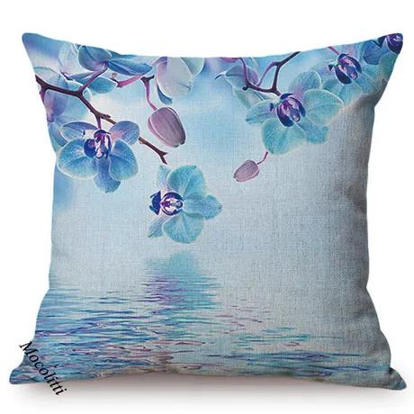Red Rose Floral Summer Plant Flower Harmony Home Art Sofa Decoration Throw Pillow Case Cotton Linen Cushion Cover Cojines