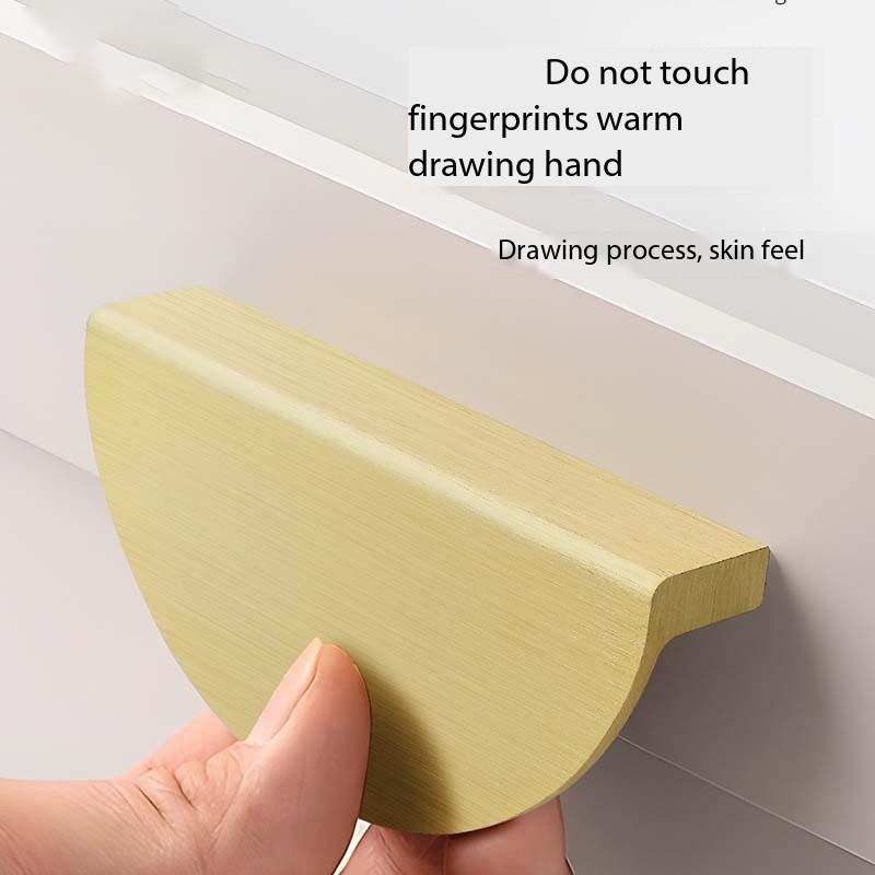 Wardrobe Door Handle Extended Champagne Color Modern Minimalist Light Luxury Sliding Drawer Cabinet Door Drawer Handle Furniture