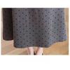 Summer Gray Dress for Women High Waist Breathable Pear Shaped Waist Design Polka Dot Dress Fashion