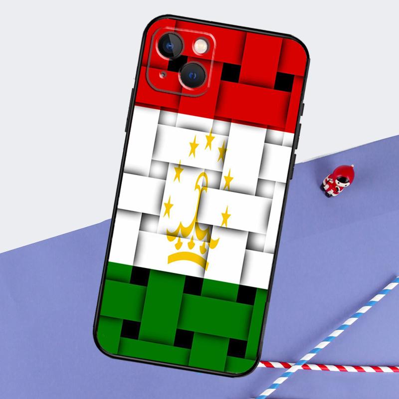 Tajikistan Flag Phone Case For iPhone 16 Pro 15 Pro 11 12 13 14 Pro Max Mini XR 16e 15 16 Plus Cover Shell
