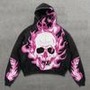 2025 new American retro skull skeleton series 3D digital printing trend hoodie sweater