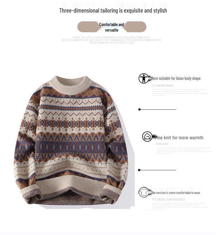 Pánský vintage úpletový rolák – Teplý a trendy na podzim/zimu