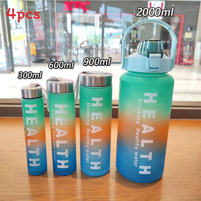 Space Cup 4piece Set With Gradient Plastic Material And Portable Design For Sports