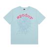 Foreign Trade Meichao Sp5der555555 Spider Web Printing Summer Loose Trend Men's and Women's Couples Short Sleeve T-Shirt Summer